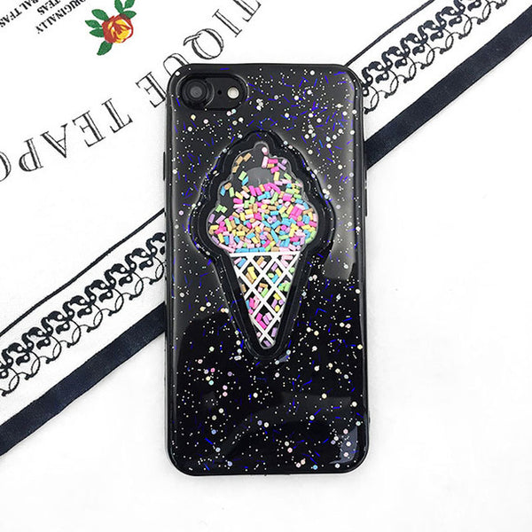 3D Bling Ice Cream Phone Case For iphone